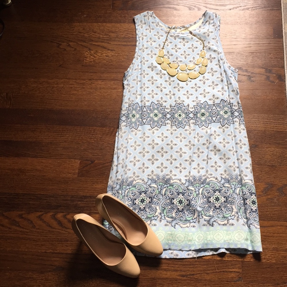 Blue Patterned Francesca’s Dress